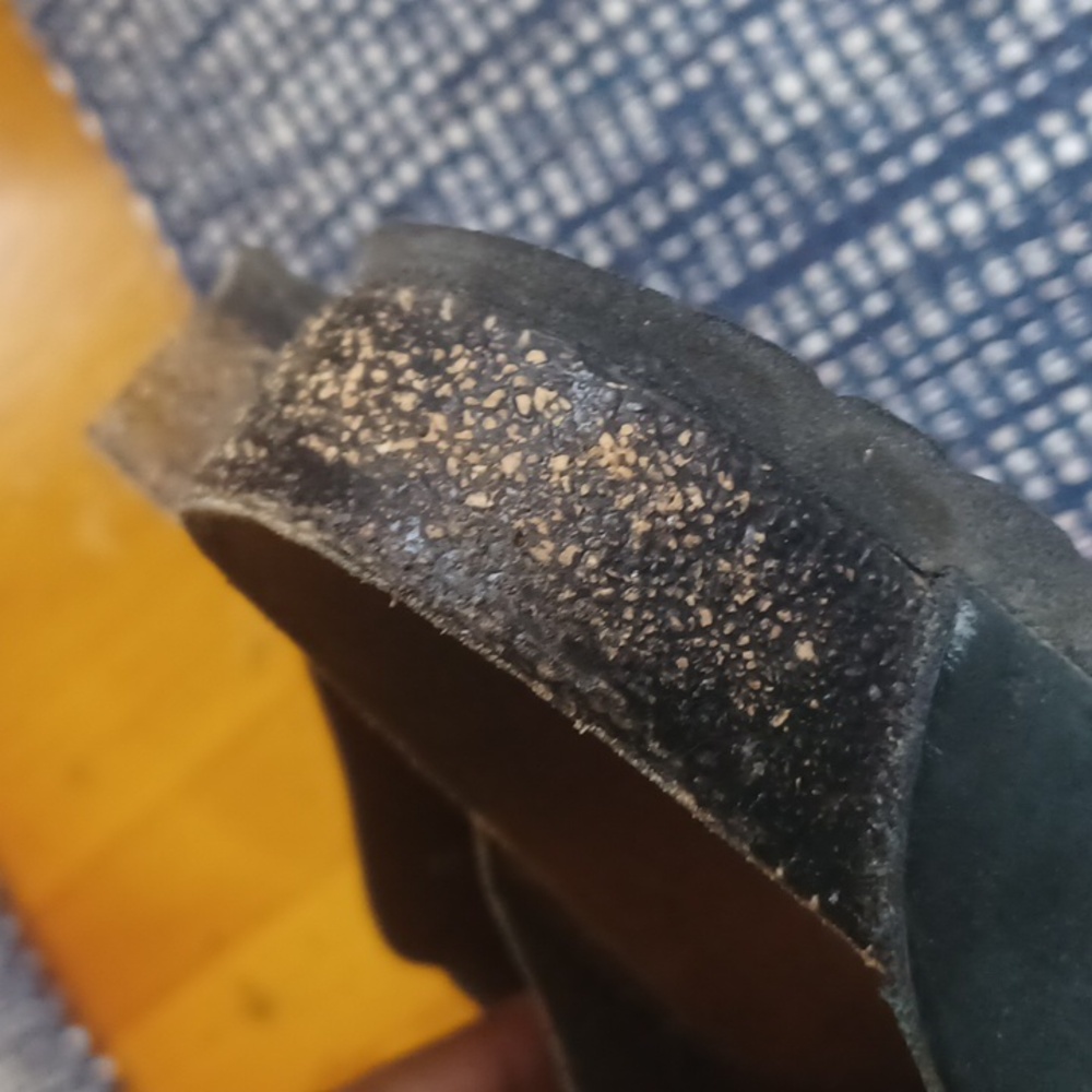 Boston Birkenstock Black Leather Men 10 - Picture 7 of 10